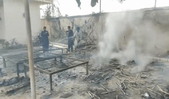 نوشاہو فیروز: نہر کے وزیر داخلہ کے گھر میں نہر کا احتجاج متشدد ہو گیا